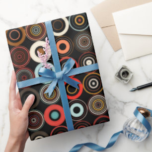 Retro-Boho-Buntkreis Geschenkpapier