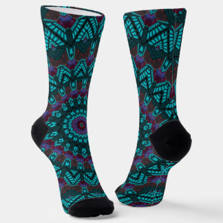 Retro Boho Chic Bohemian Southwestern Mandala  Socken