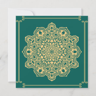 Retro Boho Chic Bohemisch Hippie Rosette Mandala Einladung