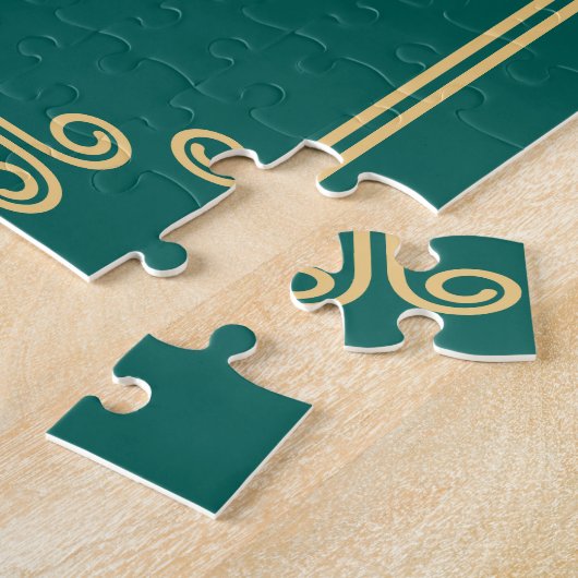 Retro Boho Chic Bohemisch Hippie Rosette Mandala Puzzle (Seite)