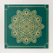 Retro Boho Chic Bohemisch Hippie Rosette Mandala Puzzle (Horizontal)