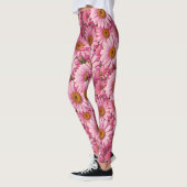 Retro-boho chic rosa blumengeschmückte Blume Leggings (Links)
