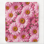 Retro-boho chic rosa blumengeschmückte Blume Mousepad (Vorne)