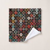 Retro Boho Circle Bath Handtuch Set (Waschlappen)