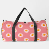 Retro Boho Daisies Groovy Daisy Blume Power Groß Duffle Bag (Rückseite)