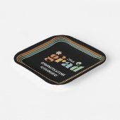 Retro Boho Daisy 2025 Grad Party Paper Teller (Gewinkelt)