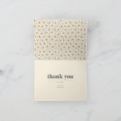 Retro Boho Daisy Baby Dusche Vielen Dank Dankeskarte (Innenseite)