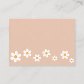 Retro Boho Daisy Bücher für Baby Begleitkarte (Rückseite)