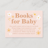Retro Boho Daisy Bücher für Baby Begleitkarte (Vorderseite)