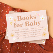 Retro Boho Daisy Bücher für Baby Begleitkarte