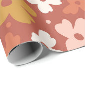 Retro Boho Ditsy Floral Geschenkpapier (Rolleneckpunkt)