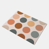 Retro Boho Dots neutral Fußmatte (Schrägansicht)