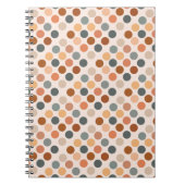 Retro Boho Dots neutral Notizblock (Vorderseite)