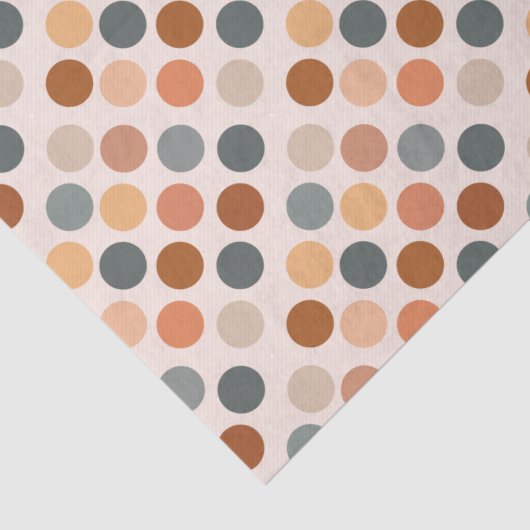 Retro Boho Dots neutral Seidenpapier (Detail)