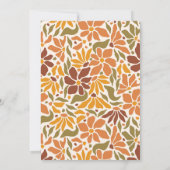 Retro Boho Earthy Botanical Graduation Party Einladung (Rückseite)