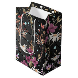 Retro Boho Elegante Wildblumen Mittlere Geschenktüte