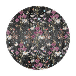 Retro Boho Elegante Wildblumen Schneidebrett