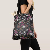 Retro Boho Elegante Wildblumen Tasche (Von Nahem)