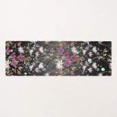 Retro Boho Elegante Wildblumen Yogamatte (Vorderseite (Horizontal))