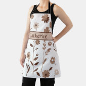 Retro-Boho-Erdige Blumen-Schürze mit individuellem Schürze (InSitu)
