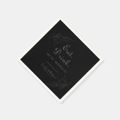 Retro Boho essen Drink Wir sind Verheiratet Hochze Serviette (Ecke)