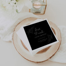 Retro Boho essen Drink Wir sind Verheiratet Hochze