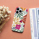 Retro Boho farbenfrohe floral Simple Chic Monogram Case-Mate iPhone Hülle<br><div class="desc">Retro Boho farbenfroh floral Simple Chic Monogram iPhone 15 Pro Max Fall. Perfekt als maßgeschneidertes Geschenk an ein Mädchen,  eine Tochter,  einen Freund oder einen Offizier.</div>