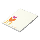 Retro Boho Floral Abstrakt Minimalistisch Personal Notizblock (Rotiert)