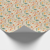 Retro Boho Floral and Feather Pattern Geschenkpapier (Ecke)
