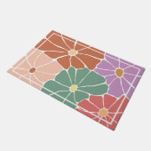 Retro Boho Floral  Fußmatte (Schrägansicht)