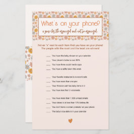 Retro Boho Floral Whats on your Phone Game