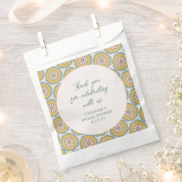Retro Boho Floral Yellow Custom Dusche Vielen Dank Geschenktütchen