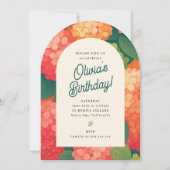 Retro Boho Flower Party Invite Einladung (Vorderseite)