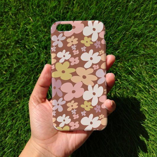 Retro Boho Flower Power Pattern Case-Mate iPhone Hülle