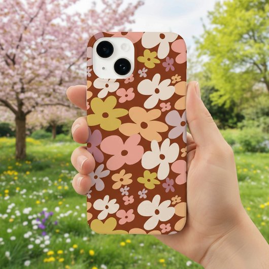 Retro Boho Flower Power Pattern Case-Mate iPhone Hülle