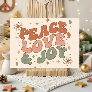 Retro Boho Frieden Liebe Freude Weihnachten