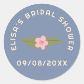 Retro Boho Fun Floral CUSTOM Brautparty Runder Aufkleber (Vorderseite)