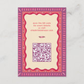 Retro Boho Fun Handmade CUSTOM Brautparty Begleitkarte (Vorderseite)