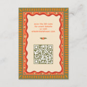 Retro Boho Fun Handmade CUSTOM Brautparty Begleitkarte (Vorderseite)