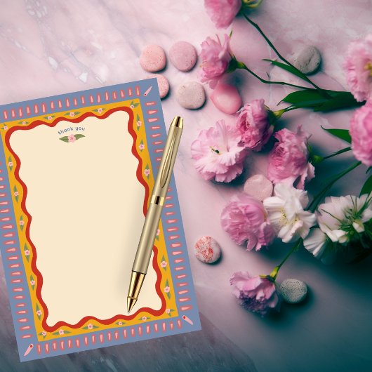 Retro Boho Fun Handmade CUSTOM Brautparty Dankeskarte