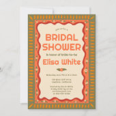 Retro Boho Fun Handmade CUSTOM Brautparty Einladung (Vorderseite)