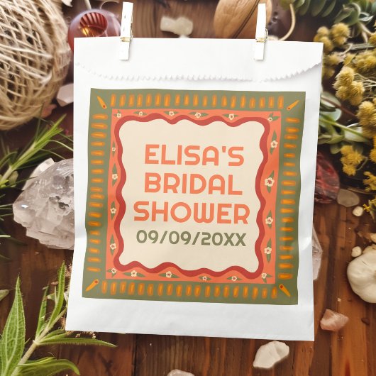 Retro Boho Fun Handmade CUSTOM Brautparty Geschenktütchen