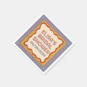 Retro Boho Fun Handmade CUSTOM Brautparty Serviette (Ecke)