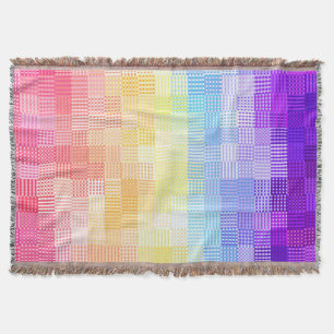Retro Boho Funky Quirky Xenogender Kariert Pride Decke