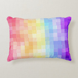 Retro Boho Funky Quirky Xenogender Kariert Pride Dekokissen
