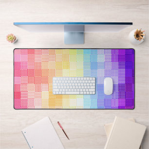 Retro Boho Funky Quirky Xenogender Kariert Pride Schreibtischunterlage