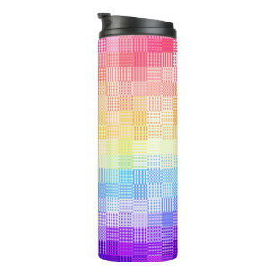 Retro Boho Funky Quirky Xenogender Kariert Pride Thermosbecher