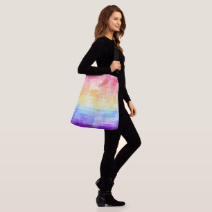 Retro Boho Funky Quirky Xenogender Kariert Pride Tragetaschen Mit Langen Trägern