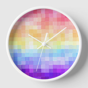 Retro Boho Funky Quirky Xenogender Kariert Pride Uhr