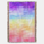 Retro Boho Funky Quirky Xenogender Karierte Stolz Decke (Vorderseite Vertikal)